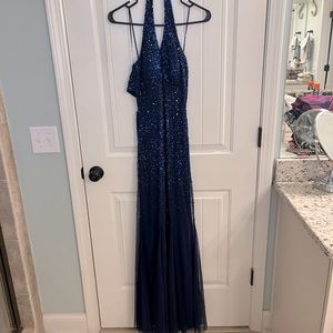 Navy blue formal gown